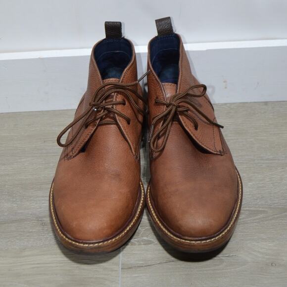 Cole Haan Men's Adam's Grand Chukka Brown Leather Boots Size 9.5 - Picture 2 of 9